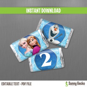 Frozen Birthday Mini Chocolate Wrappers